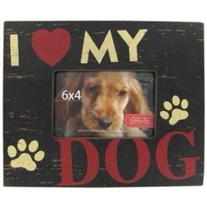 Dog Picture frame. I❤️MY DOG 4” X 6”